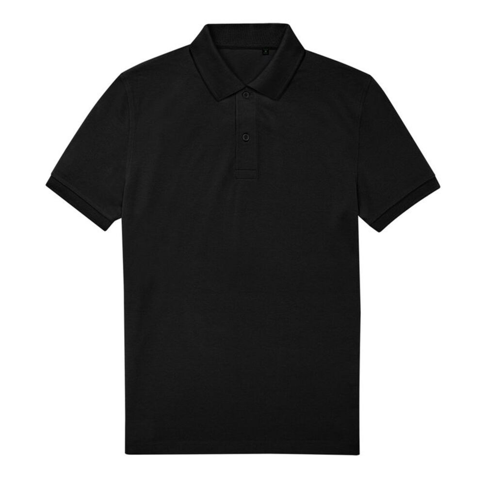 B&C Mens My Eco Polo Shirt / Black